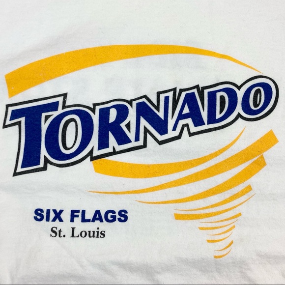 Vintage Six Flags St. Louis Tornado Shirt Size L - Picture 2 of 9